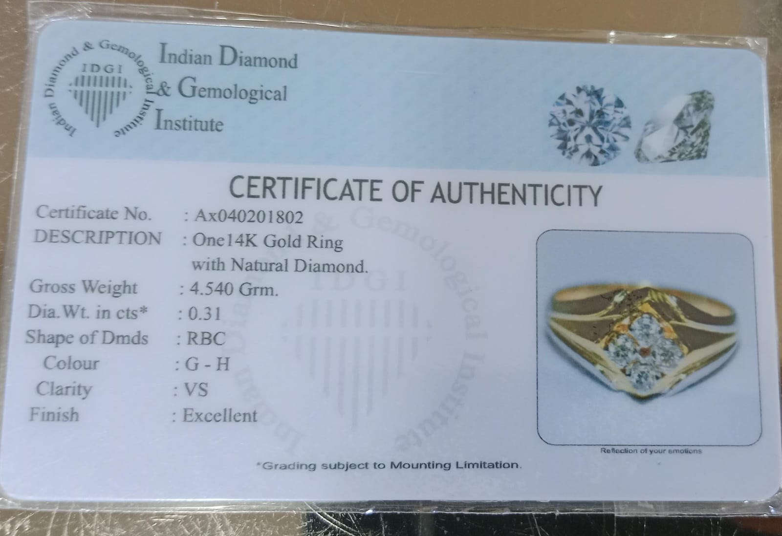 Certificate